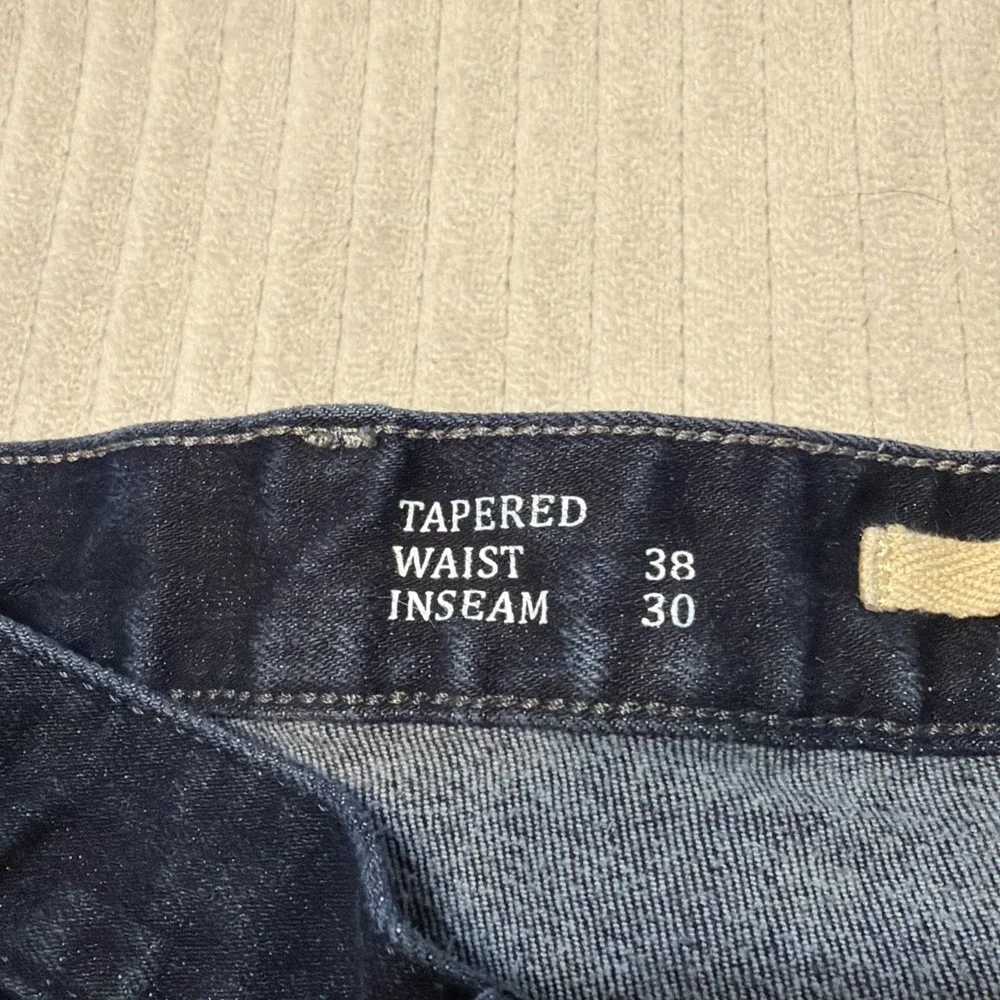 Banana Republic Jeans Mens 38x30 fits(36x28) tapered Dark Wash Stretch Preppy